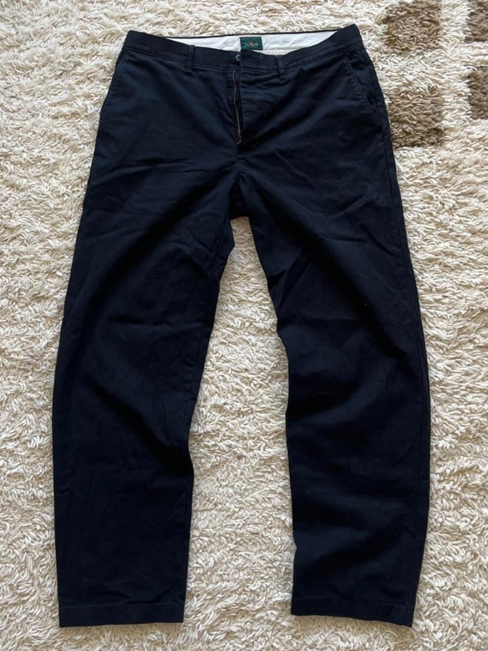 J.Crew Classic Chino Black Flat Front Straight Leg Men’s W34 L34